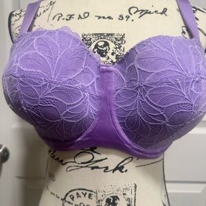 NEW 38DDD Purple Lace Underwire Bra